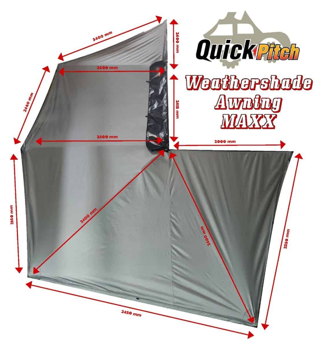 Quick Pitch Weathershade Maxx Awning - obrazek 5